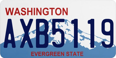 WA license plate AXB5119