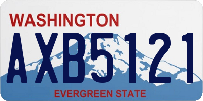 WA license plate AXB5121
