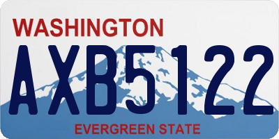 WA license plate AXB5122