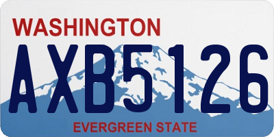 WA license plate AXB5126