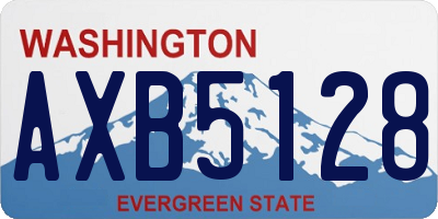 WA license plate AXB5128