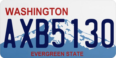 WA license plate AXB5130