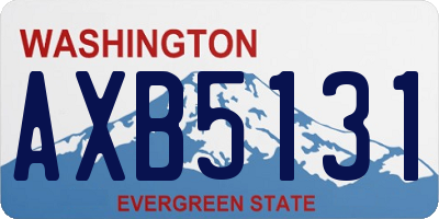 WA license plate AXB5131