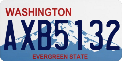 WA license plate AXB5132