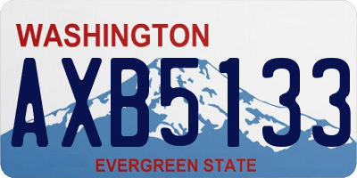 WA license plate AXB5133