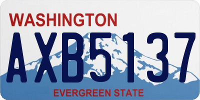 WA license plate AXB5137