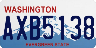 WA license plate AXB5138