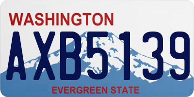 WA license plate AXB5139