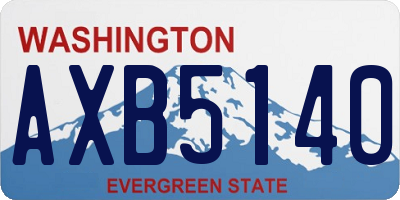 WA license plate AXB5140