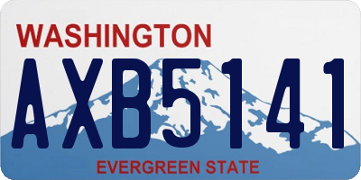 WA license plate AXB5141
