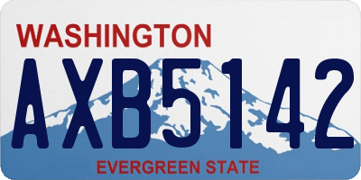 WA license plate AXB5142