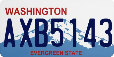 WA license plate AXB5143