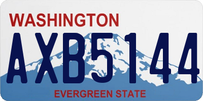 WA license plate AXB5144