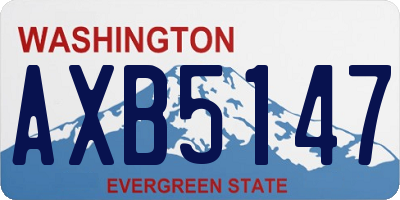 WA license plate AXB5147