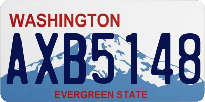 WA license plate AXB5148
