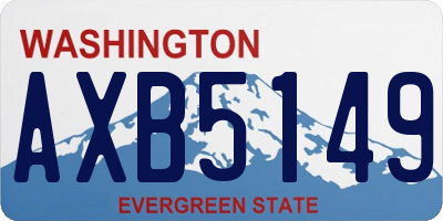 WA license plate AXB5149