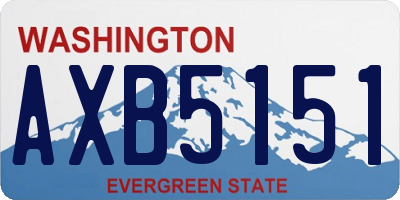 WA license plate AXB5151