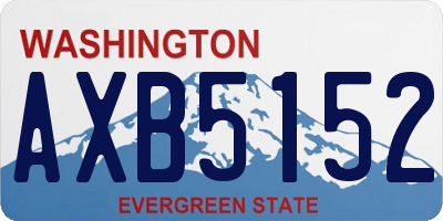 WA license plate AXB5152
