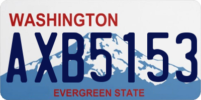 WA license plate AXB5153