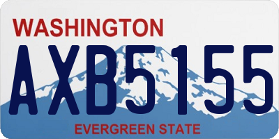 WA license plate AXB5155