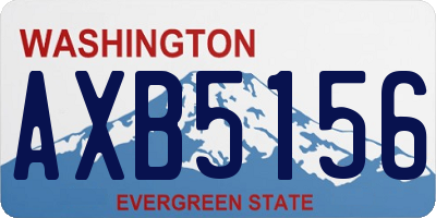 WA license plate AXB5156