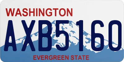 WA license plate AXB5160