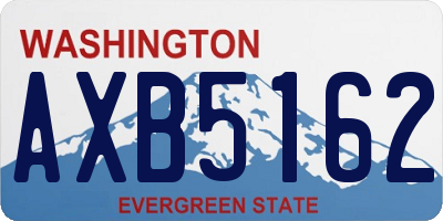 WA license plate AXB5162