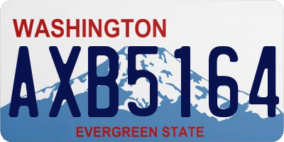 WA license plate AXB5164