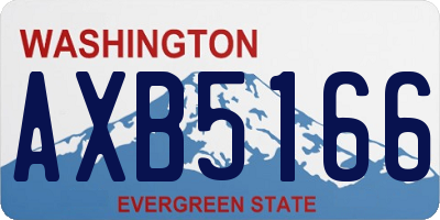 WA license plate AXB5166