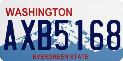 WA license plate AXB5168
