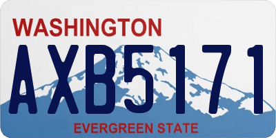 WA license plate AXB5171