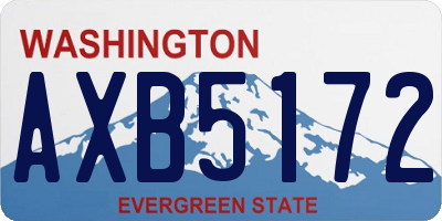 WA license plate AXB5172