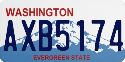 WA license plate AXB5174