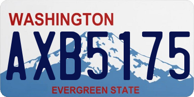 WA license plate AXB5175