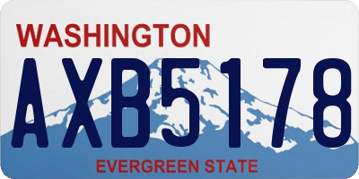 WA license plate AXB5178