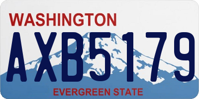WA license plate AXB5179