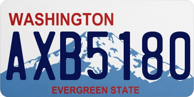WA license plate AXB5180