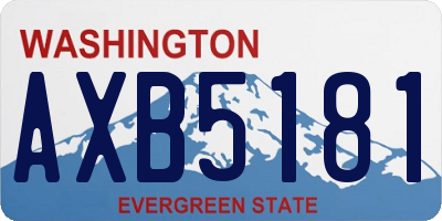 WA license plate AXB5181