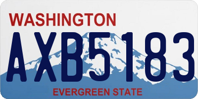WA license plate AXB5183