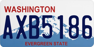 WA license plate AXB5186