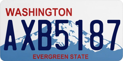 WA license plate AXB5187