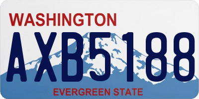 WA license plate AXB5188