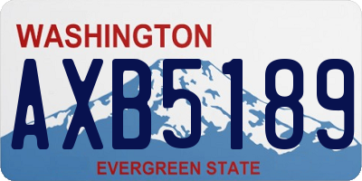 WA license plate AXB5189