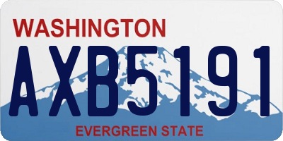 WA license plate AXB5191
