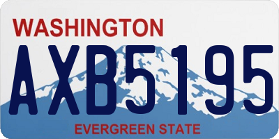 WA license plate AXB5195
