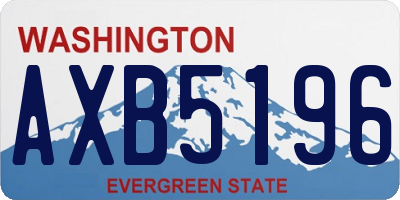 WA license plate AXB5196