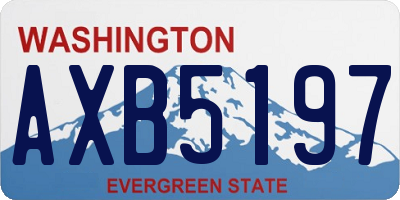 WA license plate AXB5197