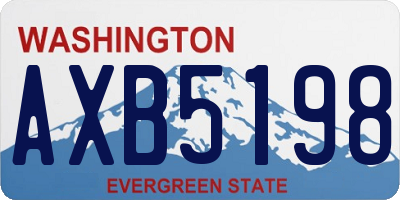 WA license plate AXB5198