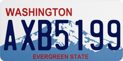 WA license plate AXB5199