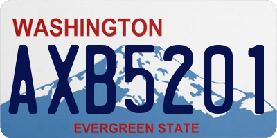 WA license plate AXB5201